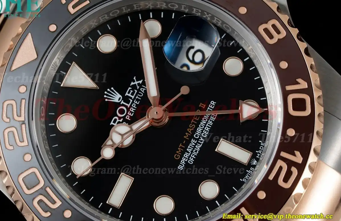 GMT Master II 126711 CHNR Rootbeer SS RG Black Dial GSF VR3285