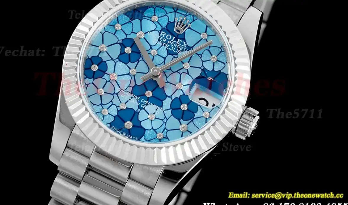 Datejust ladies 31mm SS SS Flt Pres Blue JDF A2824