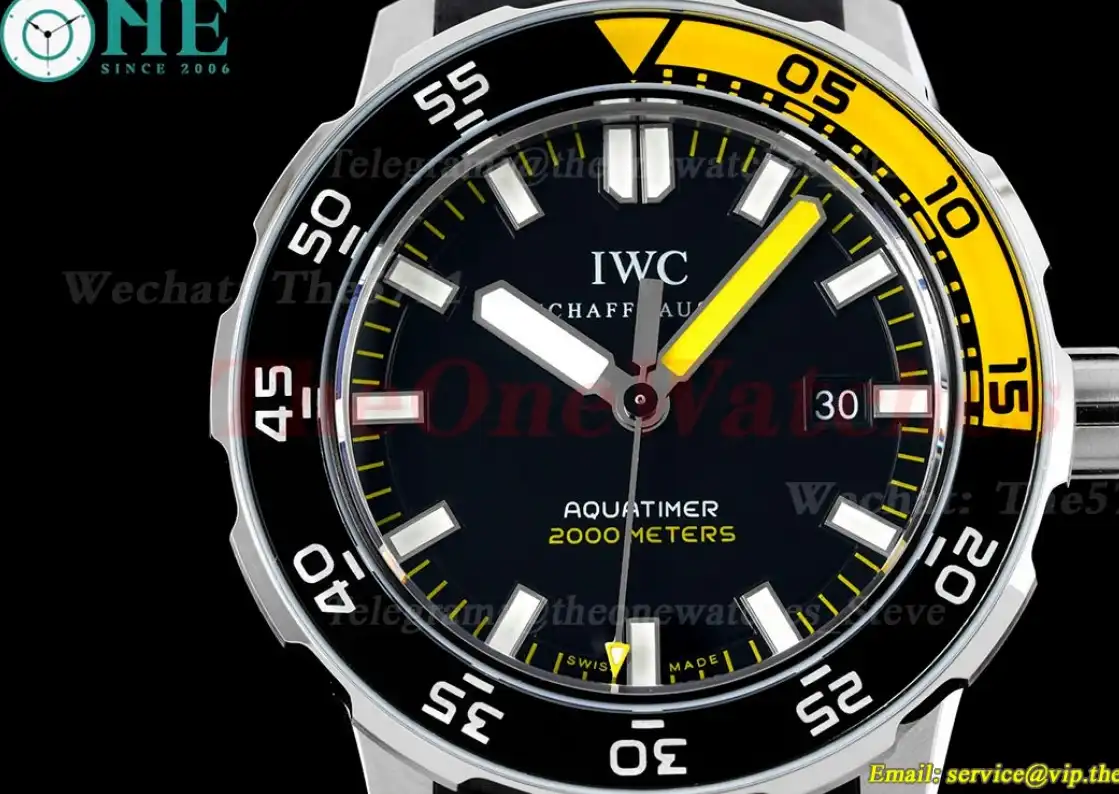 Aquatimer 44mm Blk Yellow bezel Black Stk SS RU RSF A2892