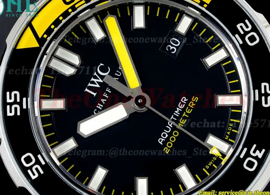 Aquatimer 44mm Blk Yellow bezel Black Stk SS RU RSF A2892