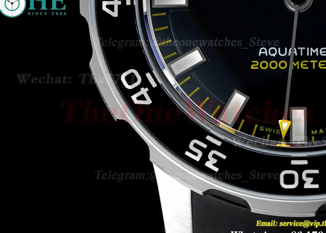 Aquatimer 44mm Blk Yellow bezel Black Stk SS RU RSF A2892