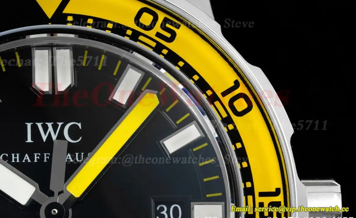 Aquatimer 44mm Blk Yellow bezel Black Stk SS RU RSF A2892