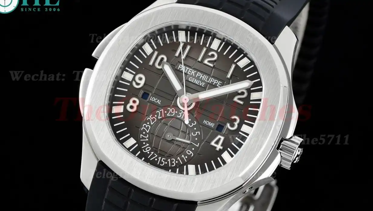 Aquanaut Travel Time 5164A 41mm SS RU Black ZF V2 A324