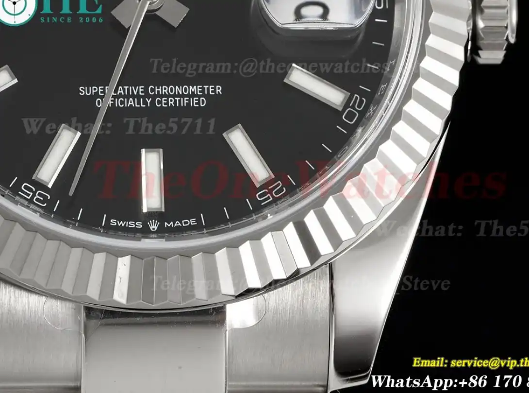 Datejust 126334 41mm Oys SS SS Black Stk Clean SH3235