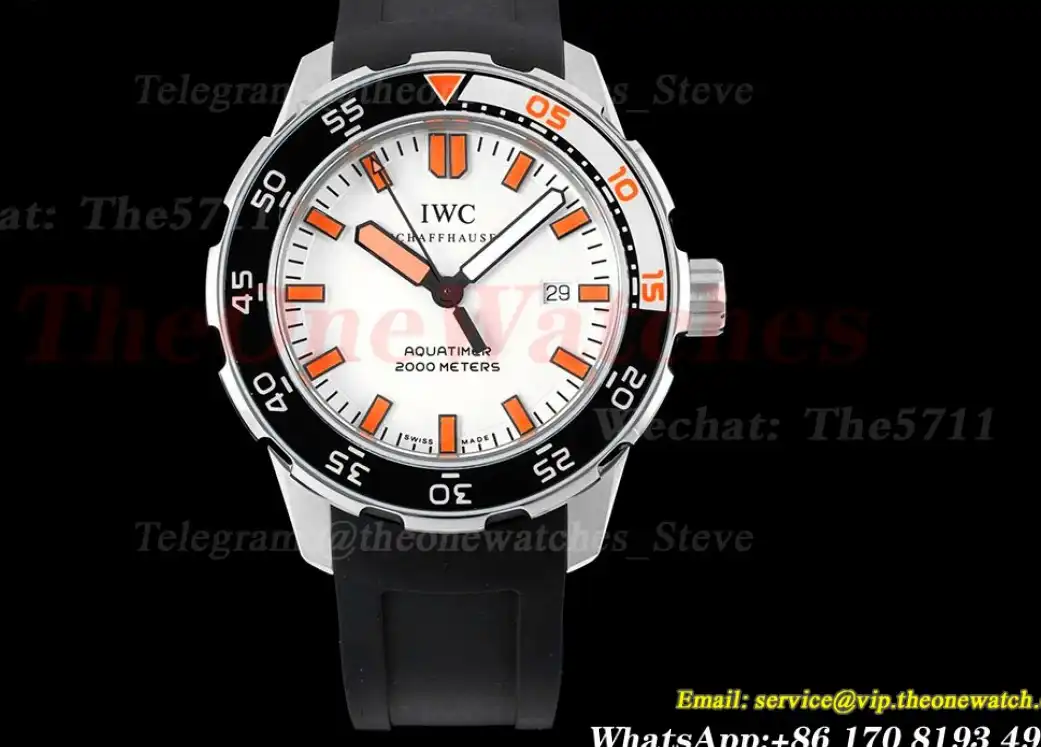 Aquatimer 44mm Blk Org bezel White Stk SS RU RSF A2892