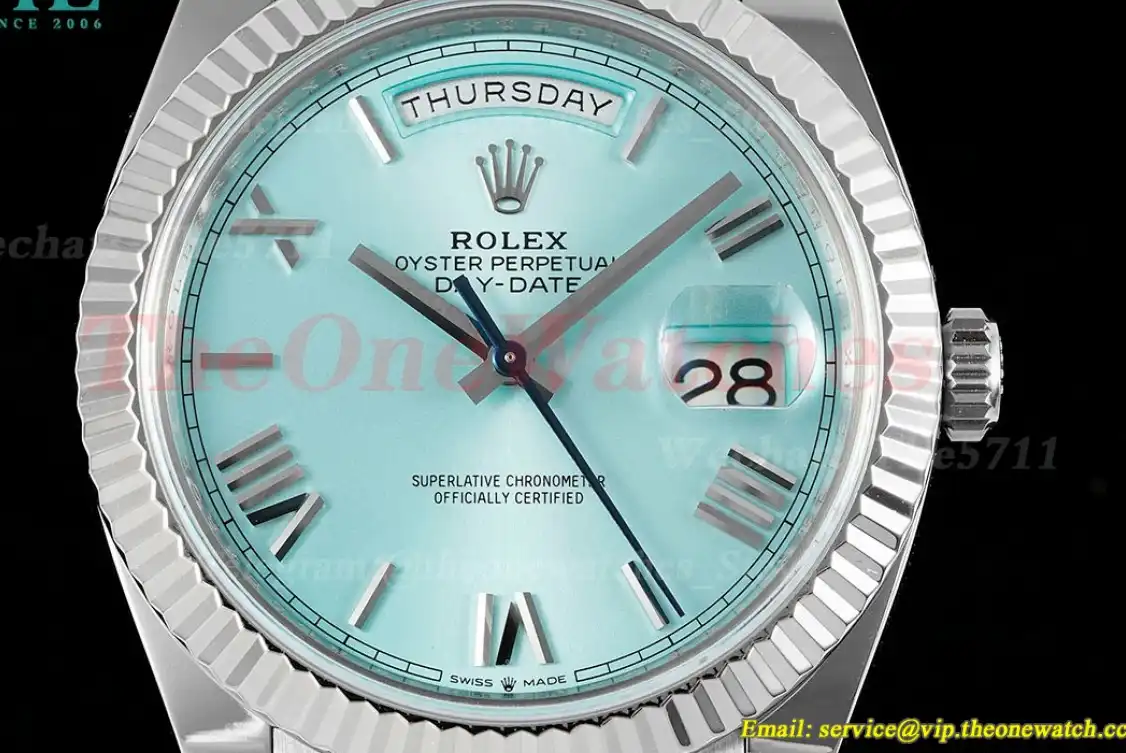 DayDate 228236 40mm Pres SS SS Ice Blue Rmn ARF VR3255