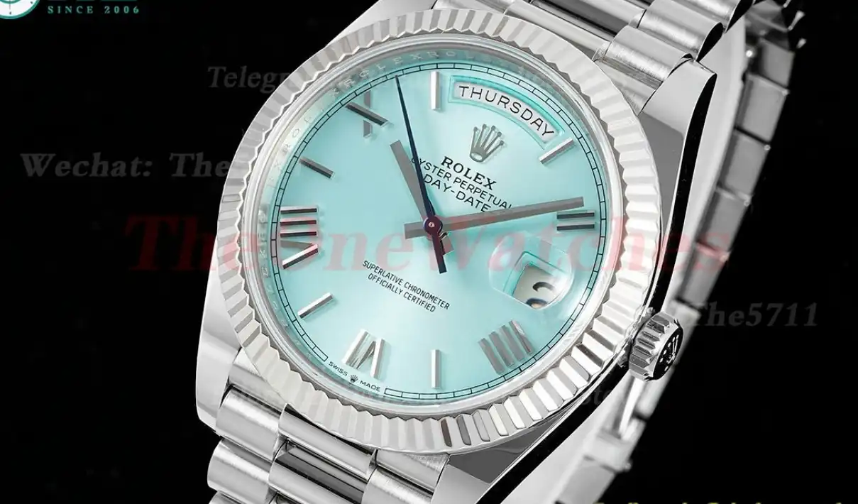 DayDate 228236 40mm Pres SS SS Ice Blue Rmn ARF VR3255