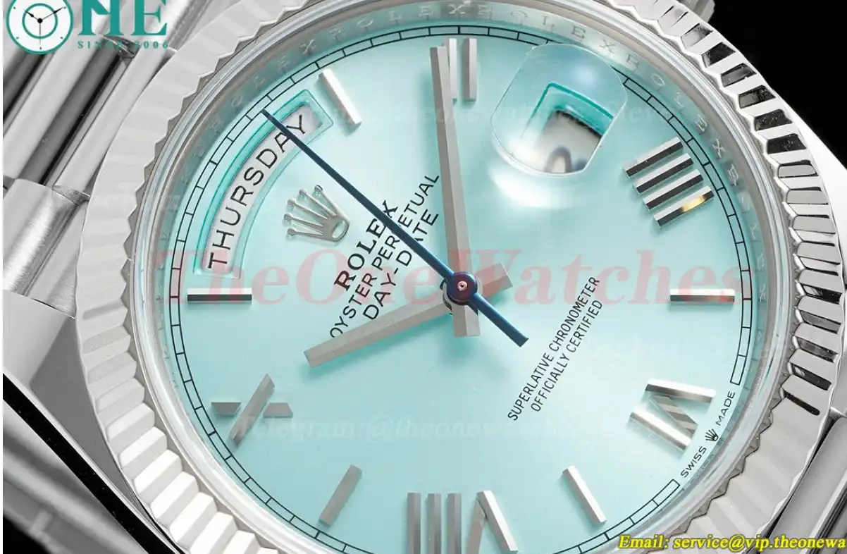 DayDate 228236 40mm Pres SS SS Ice Blue Rmn ARF VR3255