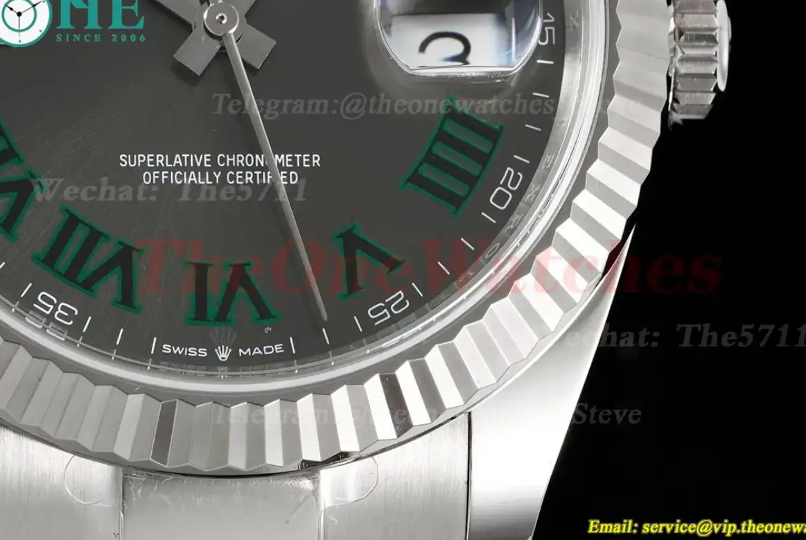 Datejust 126334 41mm Wimbledon Oys SS SS Gray Dial Clean SH3235