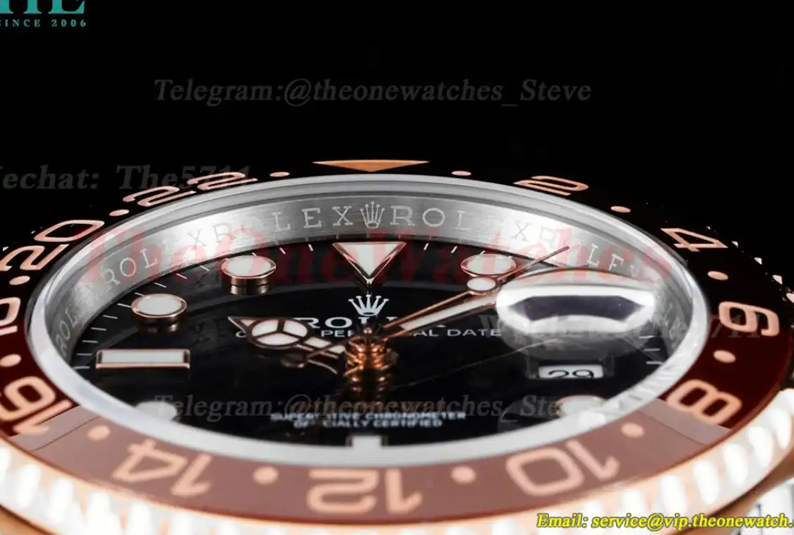 GMT Master II 126711 CHNR Rootbeer Oys RG SS Black Dial APF VR3285