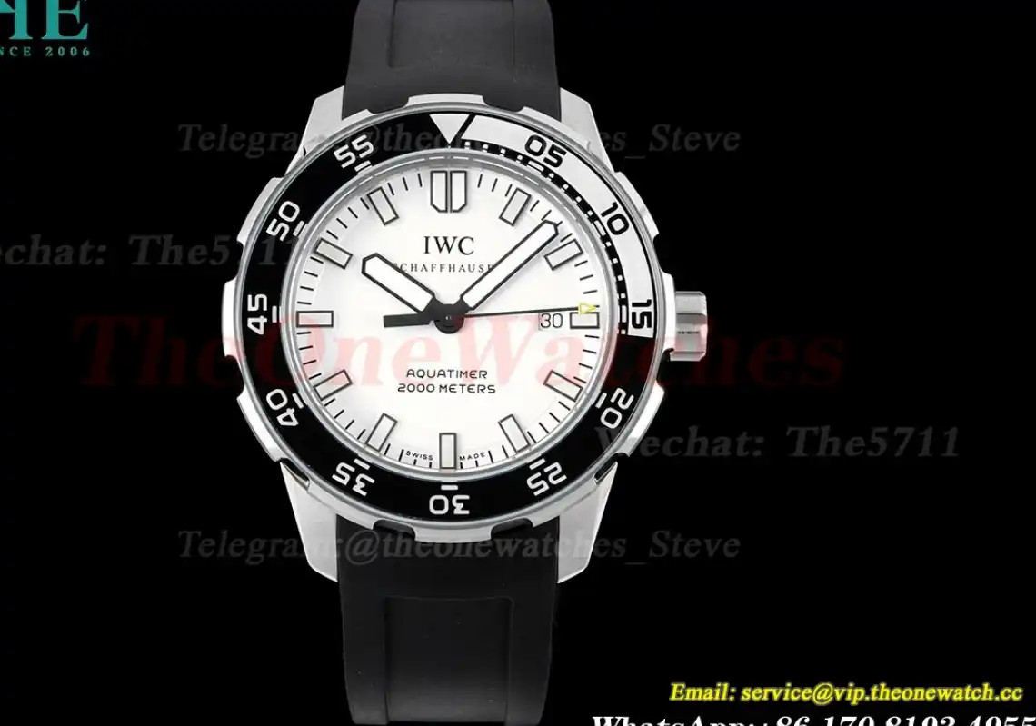 Aquatimer 44mm Blk Wht bezel White Stk SS RU RSF A2892