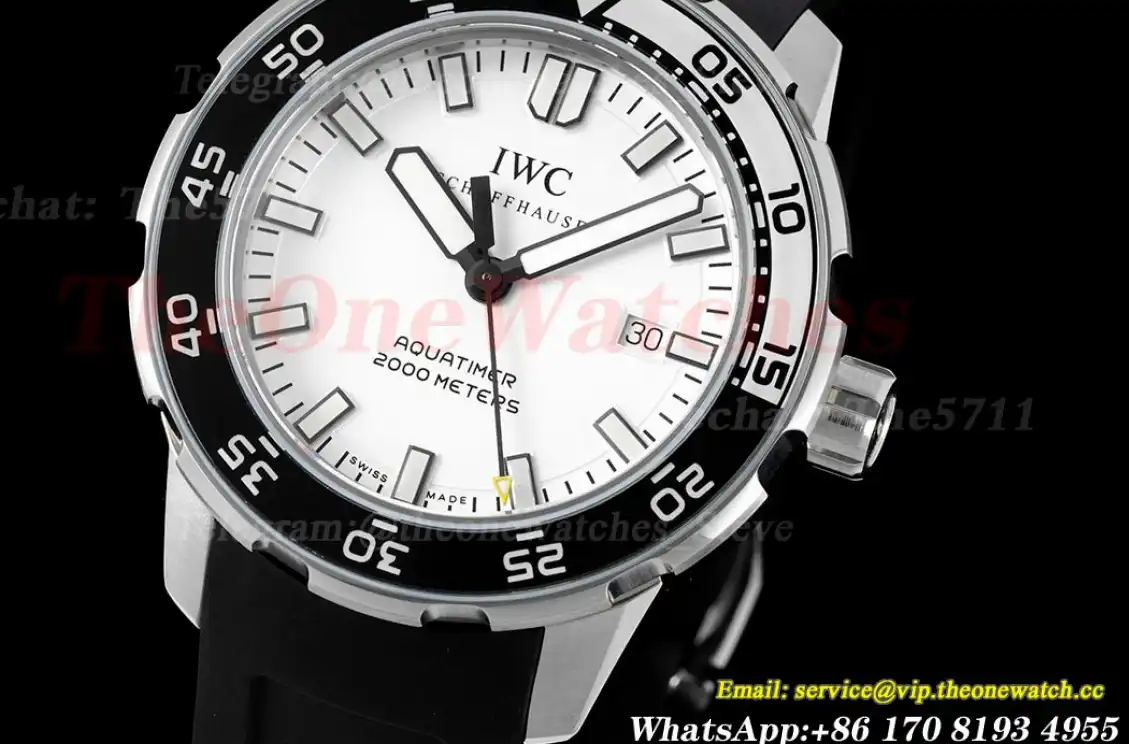 Aquatimer 44mm Blk Wht bezel White Stk SS RU RSF A2892