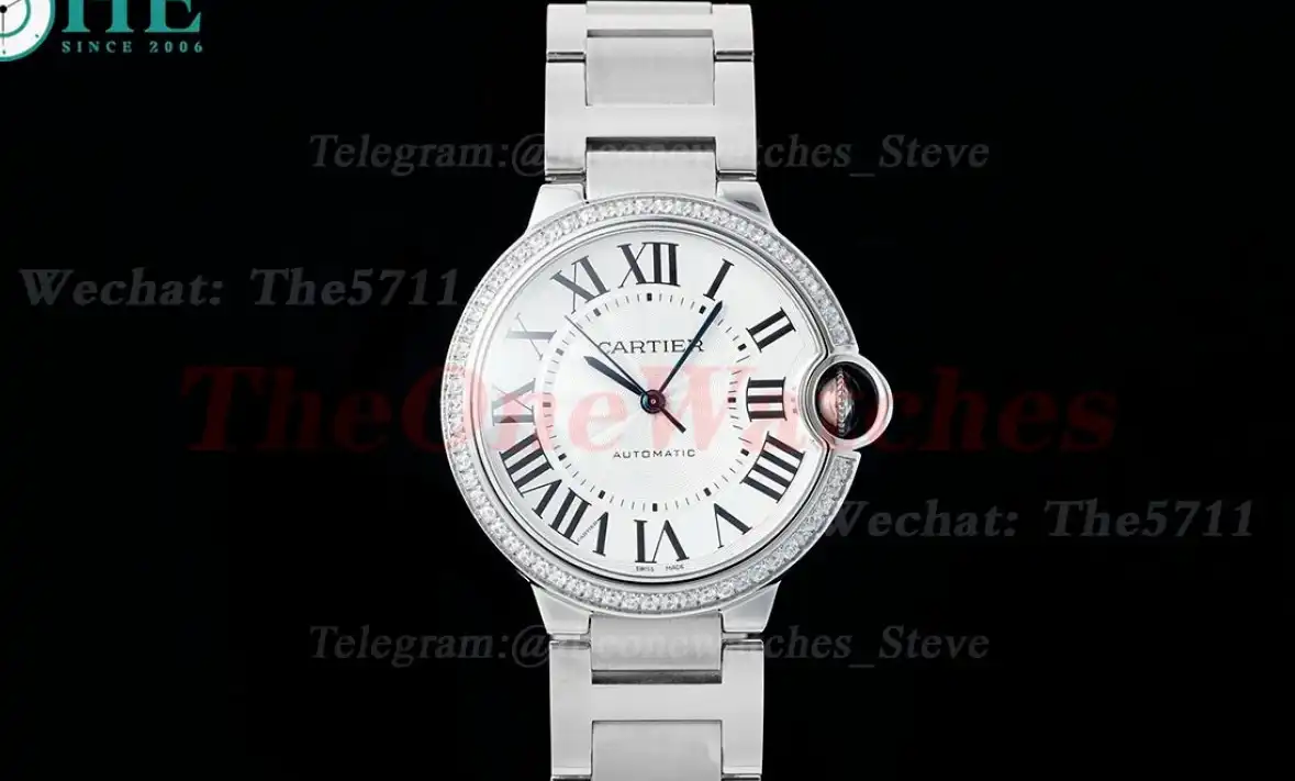 Ballon Bleu De Cartier 36mm Dia SS SS White Dial AF NH05