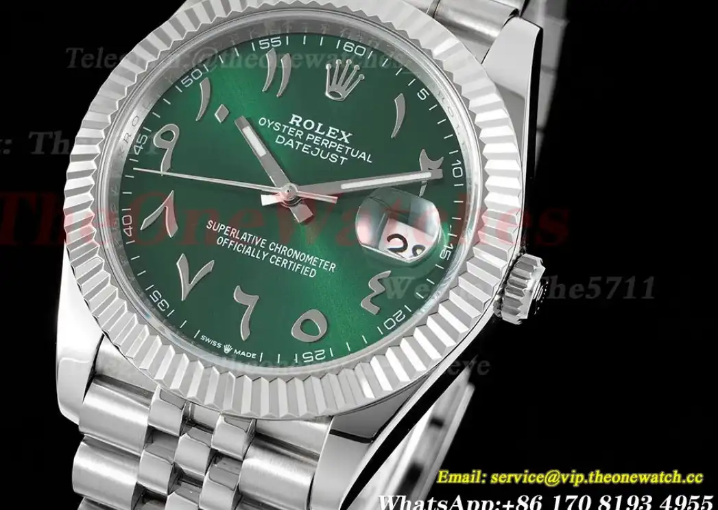 Datejust 41mm Green Dial SS SS  Jubilee 904L DIW A3235