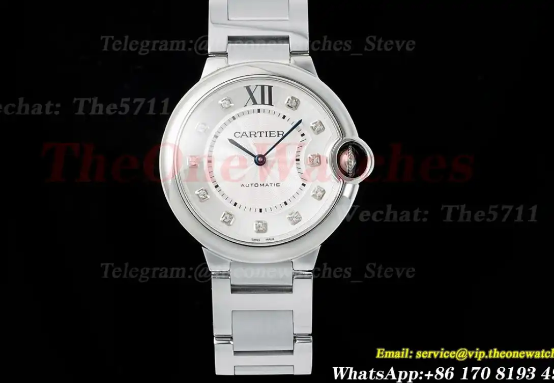 Ballon Bleu De Cartier 36mm SS SS White Dia AF NH05