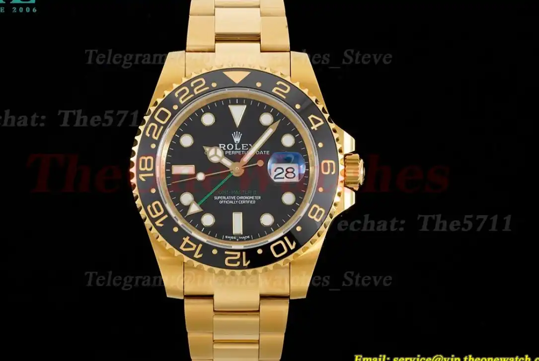 GMT Master II 116718LN Oys YG YG Black Dial APF VR3186