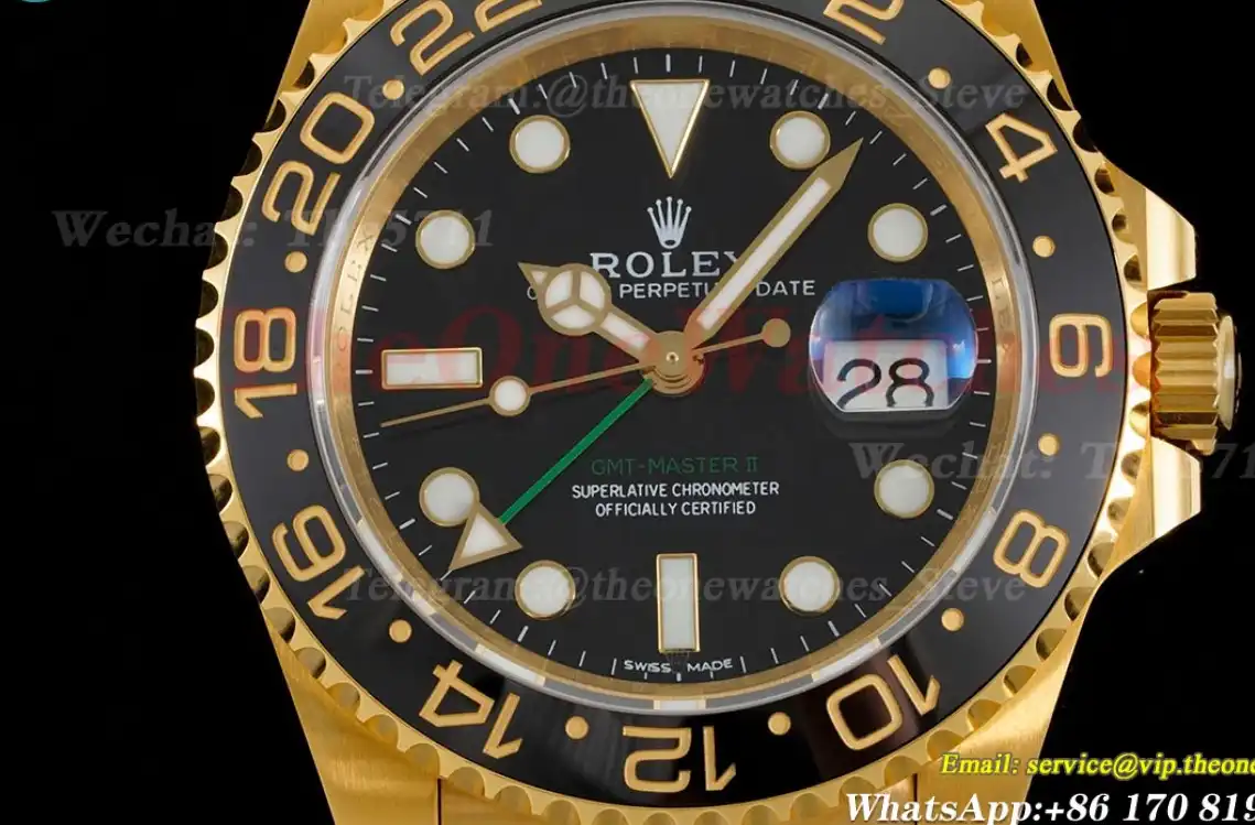 GMT Master II 116718LN Oys YG YG Black Dial APF VR3186