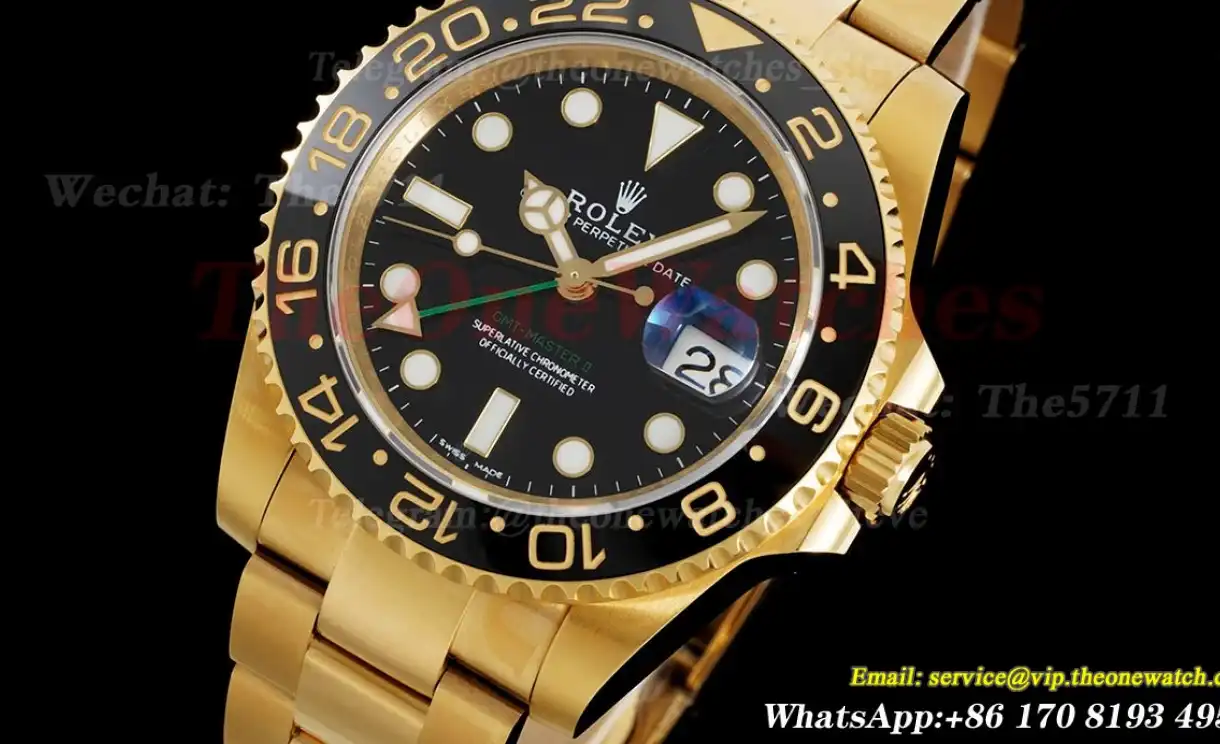 GMT Master II 116718LN Oys YG YG Black Dial APF VR3186