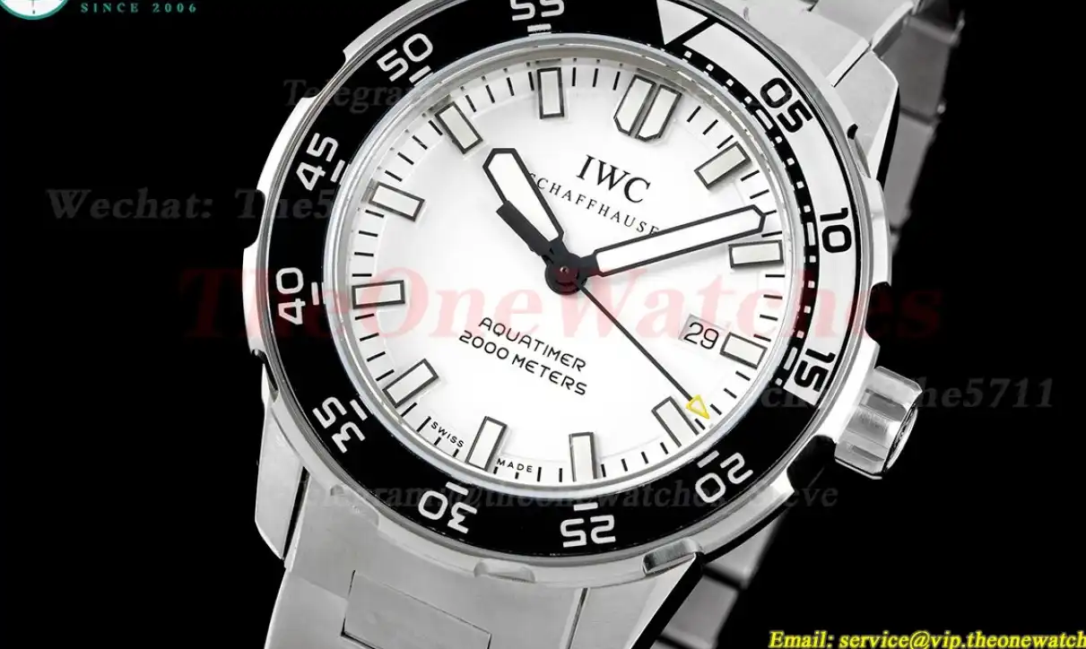 Aquatimer 44mm Blk Wht bezel White Stk SS SS RSF A2892