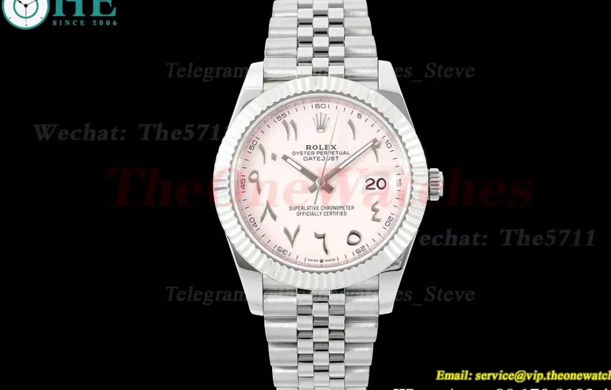 Datejust 41mm Pink Dial SS SS  Jubilee 904L DIW A3235