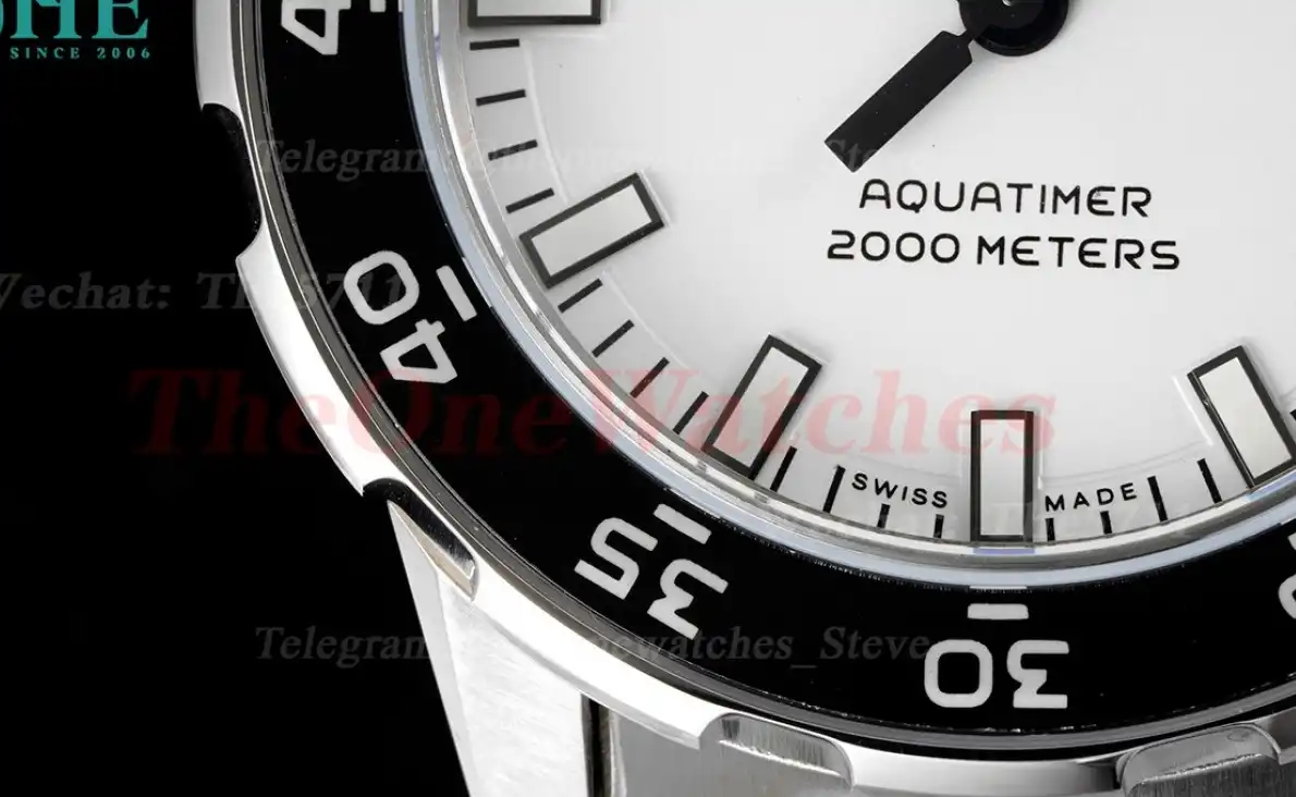 Aquatimer 44mm Blk Wht bezel White Stk SS SS RSF A2892