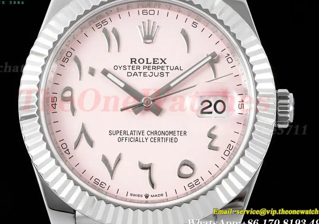 Datejust 41mm Pink Dial SS SS  Jubilee 904L DIW A3235