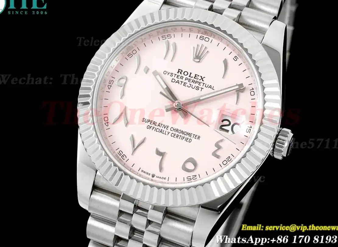 Datejust 41mm Pink Dial SS SS  Jubilee 904L DIW A3235