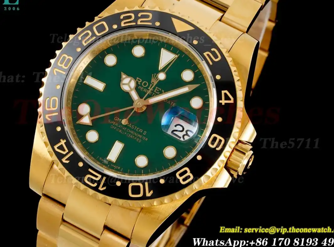 GMT Master II 116718LN Oys YG YG Green Dial APF VR3186