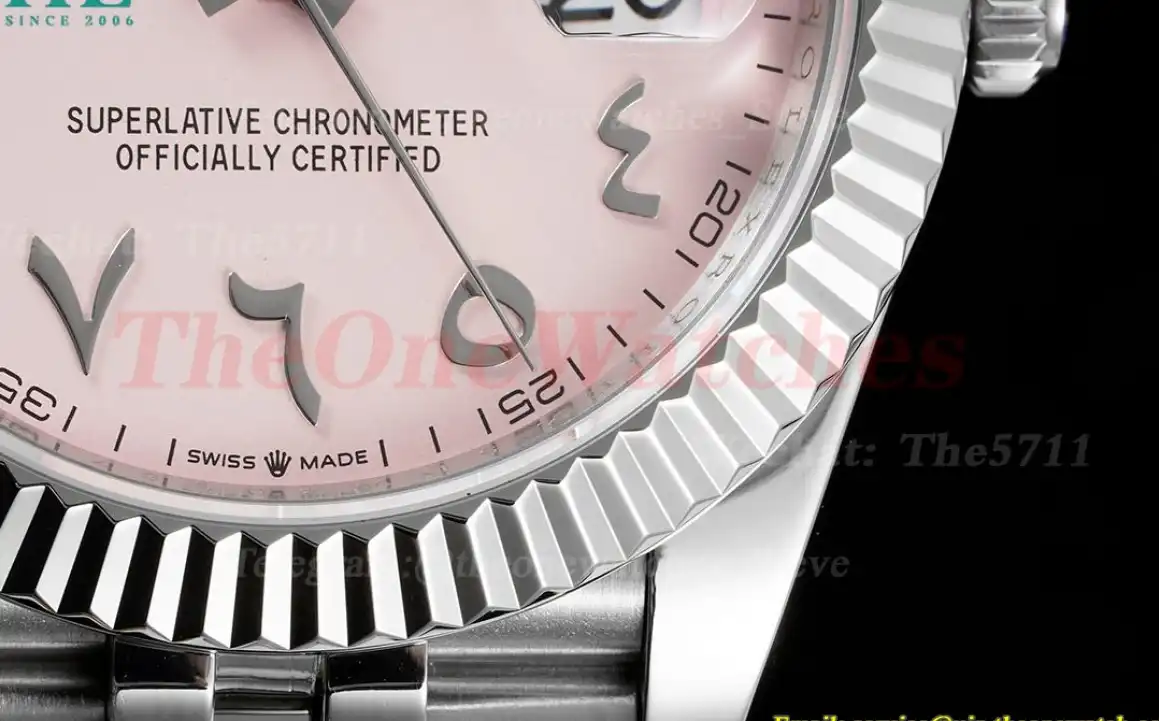 Datejust 41mm Pink Dial SS SS  Jubilee 904L DIW A3235