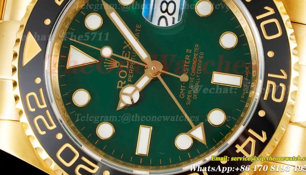 GMT Master II 116718LN Oys YG YG Green Dial APF VR3186