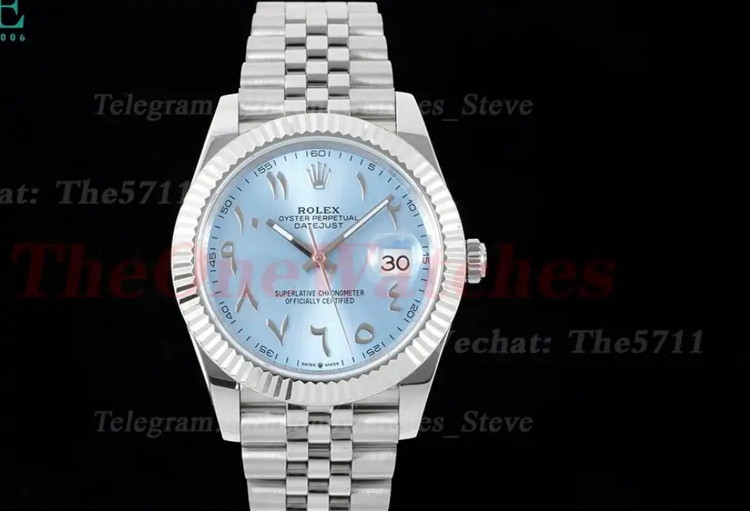 Datejust 41mm Ice Blue Dial SS SS  Jubilee 904L DIW A3235