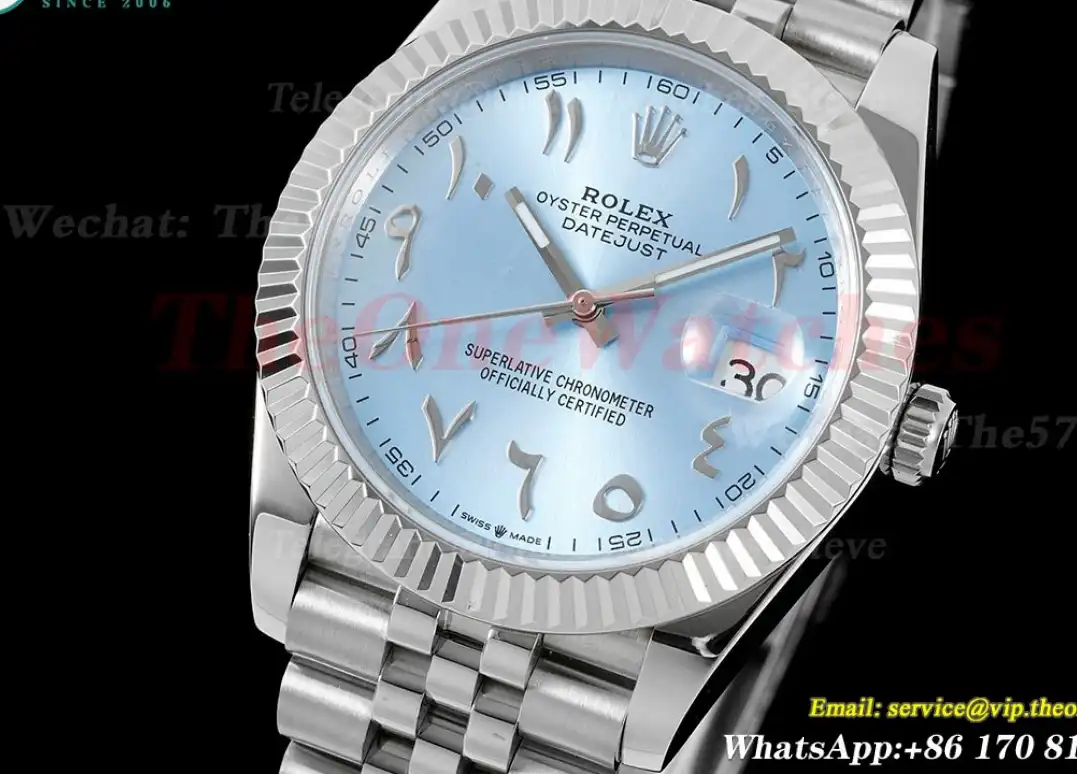 Datejust 41mm Ice Blue Dial SS SS  Jubilee 904L DIW A3235