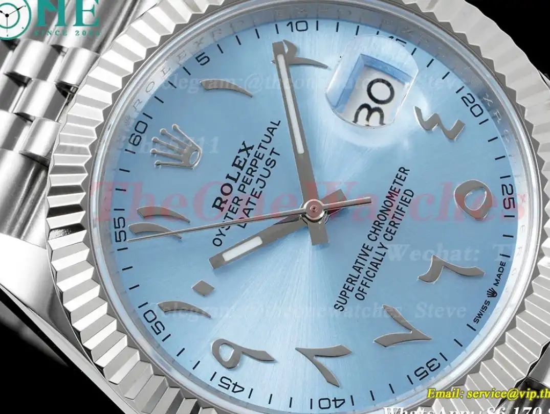 Datejust 41mm Ice Blue Dial SS SS  Jubilee 904L DIW A3235