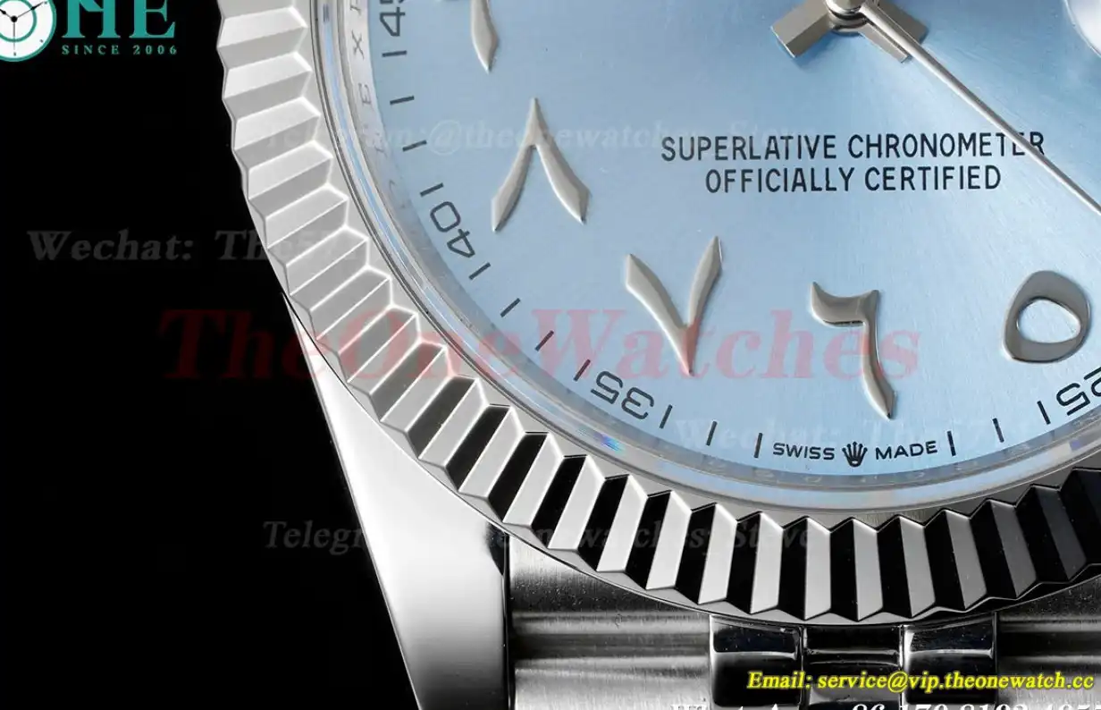 Datejust 41mm Ice Blue Dial SS SS  Jubilee 904L DIW A3235