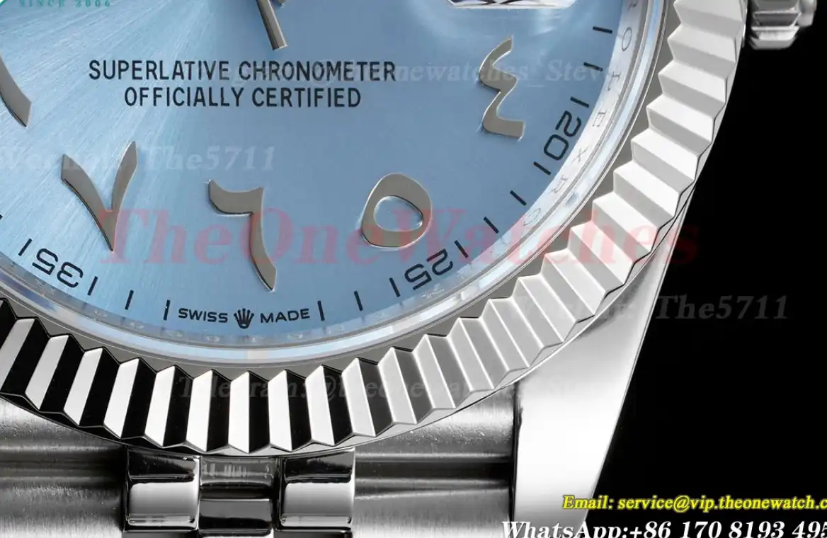 Datejust 41mm Ice Blue Dial SS SS  Jubilee 904L DIW A3235