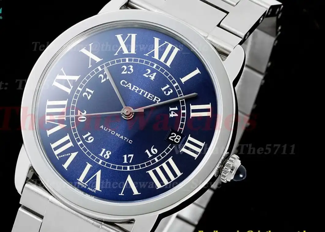 Ronde Solo Date 42mm SS SS Blue Dial AF MY9015