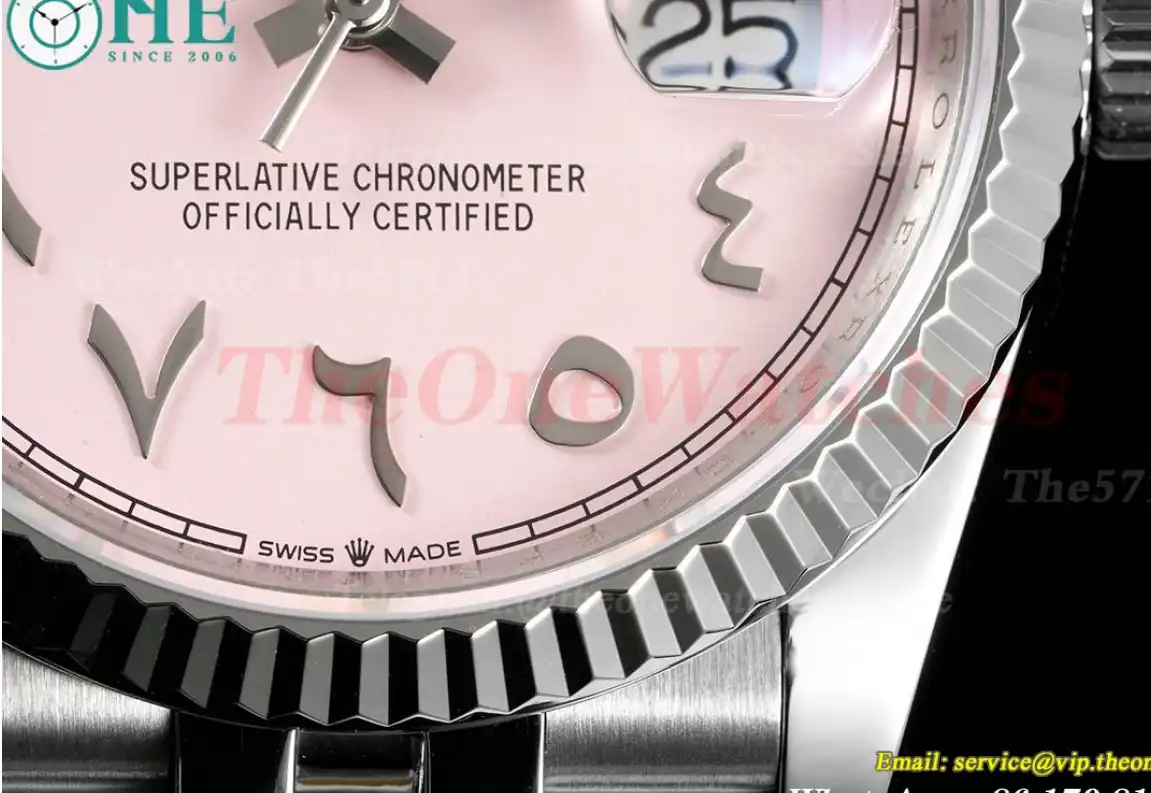 Datejust 36mm Pink Dial SS SS  Jubilee 904L DIW A3235