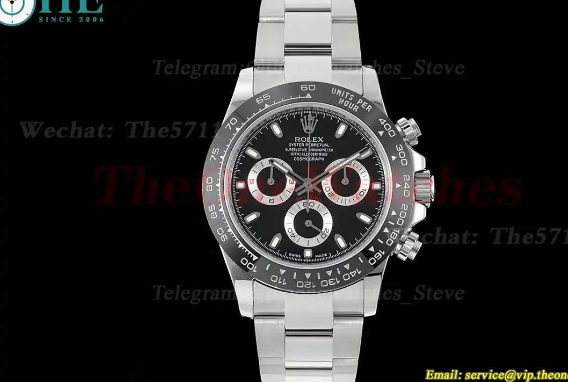 Daytona 116500 CER SS Black 904L JVSF Asia 7750