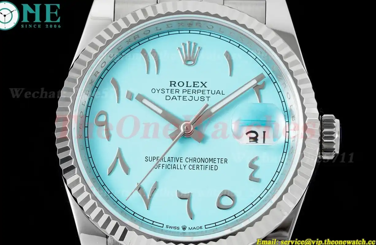 Datejust 36mm Tiffany Blue Dial SS SS  Jubilee 904L DIW A3235