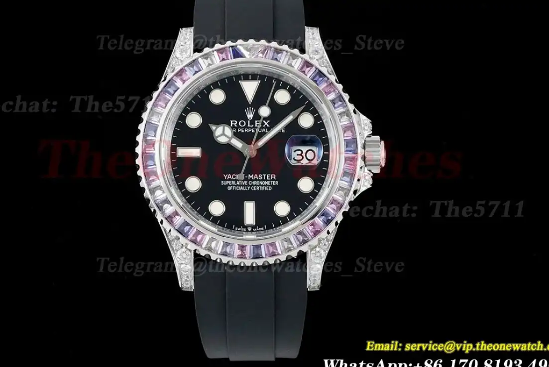 Yacht-Master 42mm SS RU Pueple Diamonds Dial 904L JVSF VR3235