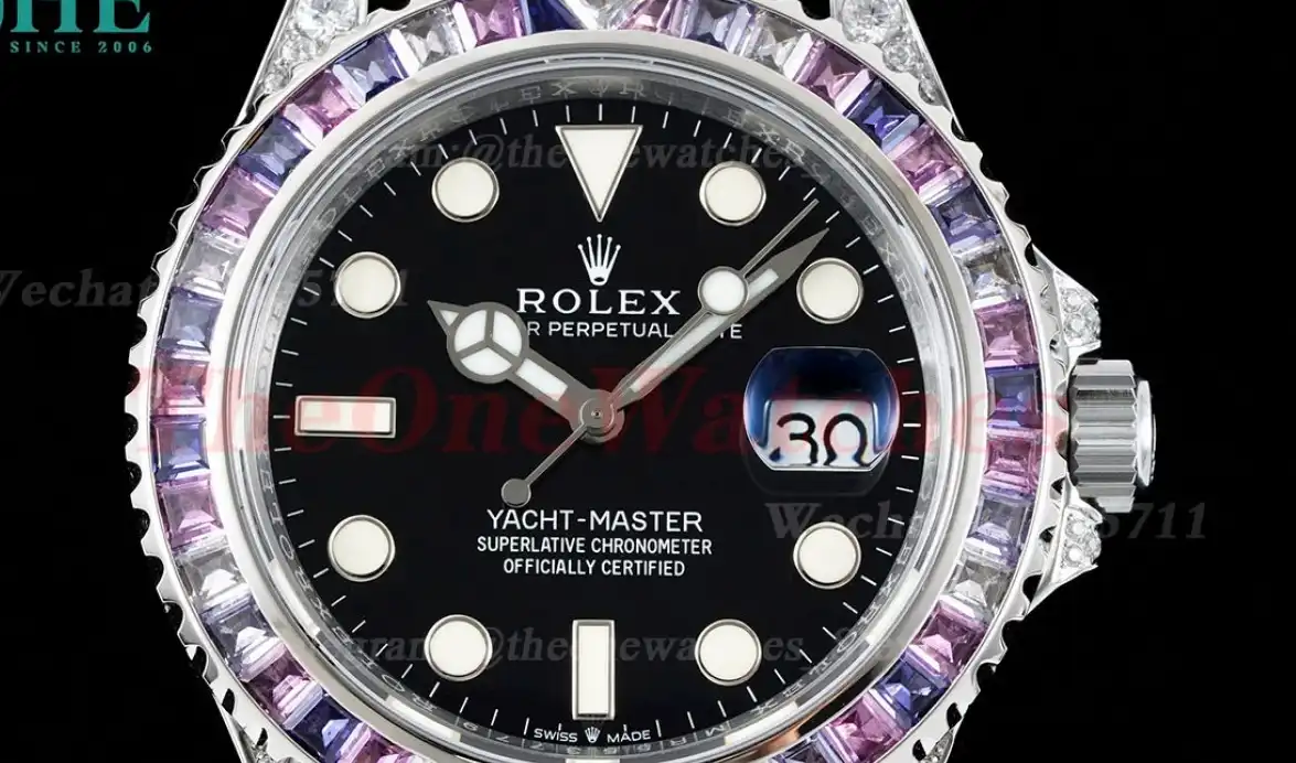 Yacht-Master 42mm SS RU Pueple Diamonds Dial 904L JVSF VR3235