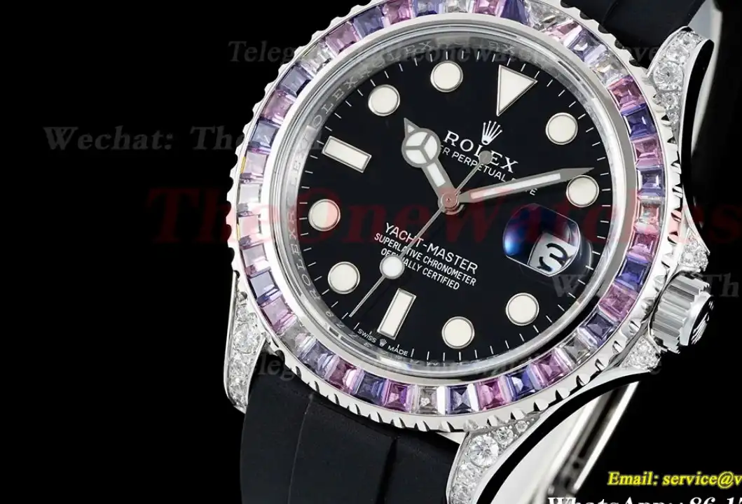 Yacht-Master 42mm SS RU Pueple Diamonds Dial 904L JVSF VR3235