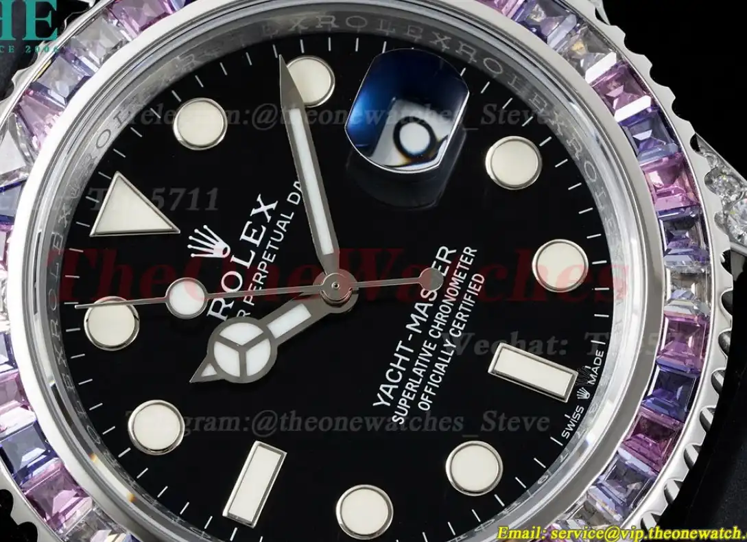 Yacht-Master 42mm SS RU Pueple Diamonds Dial 904L JVSF VR3235