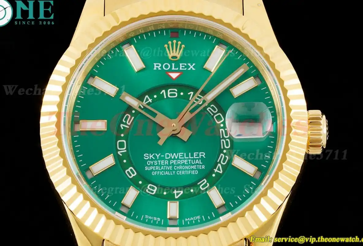 SkyDweller 42mm YG RU Green Dial JWF A9001