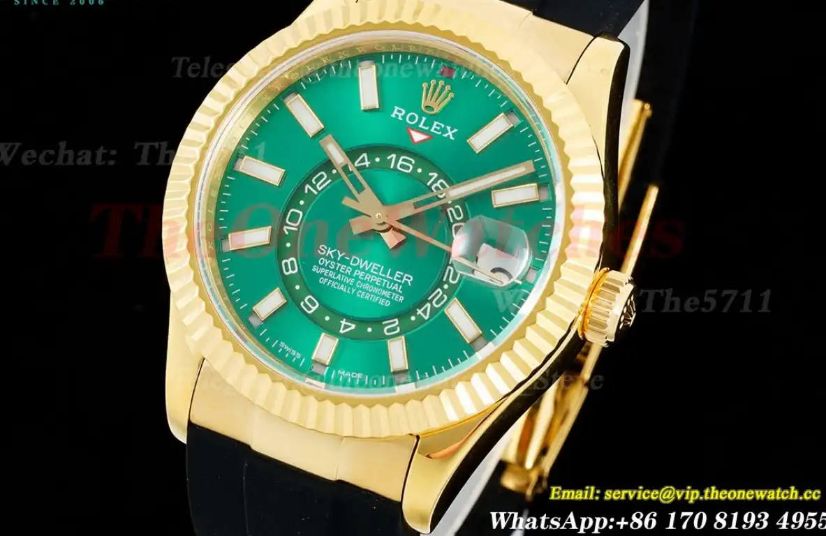 SkyDweller 42mm YG RU Green Dial JWF A9001