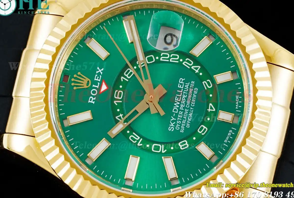 SkyDweller 42mm YG RU Green Dial JWF A9001