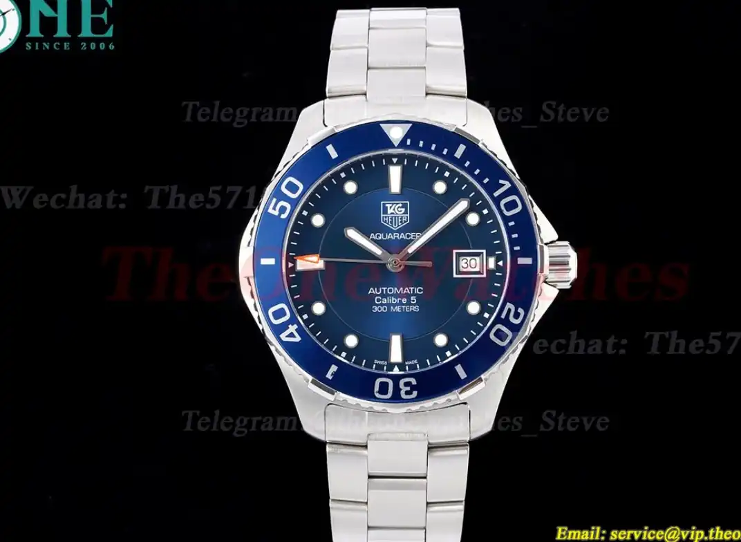 Aquaracer Caliber 5 41mm SS SS Blue TARF SW200