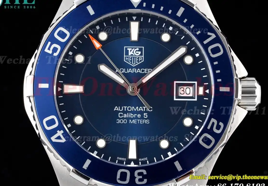 Aquaracer Caliber 5 41mm SS SS Blue TARF SW200