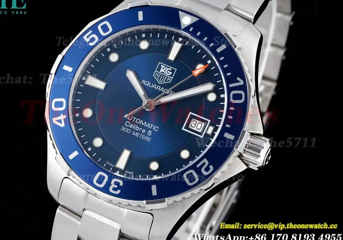 Aquaracer Caliber 5 41mm SS SS Blue TARF SW200