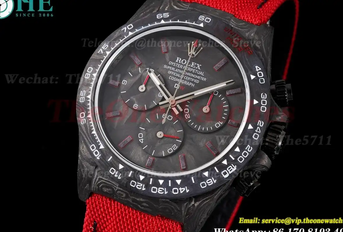 Daytona Diw 40mm FC NY Black Dial Red Strap N6F DD4130